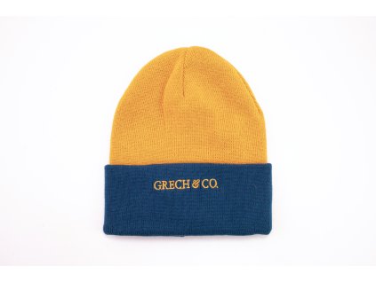 GRECH & CO. PLETENÁ OBOJSTRANNÁ ČIAPKA - TUSCANY+DESERT TEAL (Veľkosť 3 - 8 rokov)