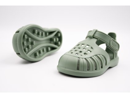 IGOR SHOES GUMENÉ SANDÁLE TOBBY SOLID - VERDE (Veľkosť 20, Vnútorná dĺžka  topánky v cm 12.4, Vnútorná šírka topánky v cm 5.6)