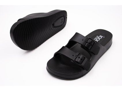 IGOR SHOES GUMENÉ ŠĽAPKY DOSPELÁCKE HABANA - BLACK (Veľkosť 36, Vnútorná dĺžka  topánky v cm 23.9, Vnútorná šírka topánky v cm 8.3)