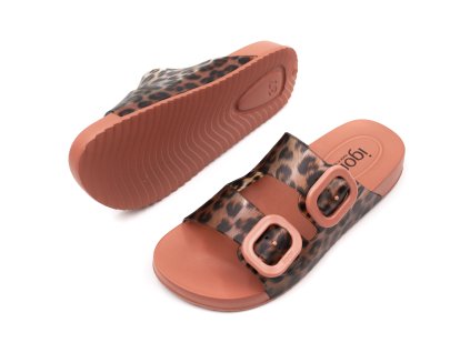 IGOR SHOES GUMENÉ ŠĽAPKY DOSPELÁCKE HABANA BRILLO LEO- TERRACOTA (Veľkosť 37, Vnútorná dĺžka  topánky v cm 24.6, Vnútorná šírka topánky v cm 8.5)