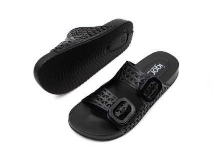 IGOR SHOES GUMENÉ ŠĽAPKY DOSPELÁCKE HABANA FRESH - BLACK (Veľkosť 36, Vnútorná dĺžka  topánky v cm 23.9, Vnútorná šírka topánky v cm 8.3)