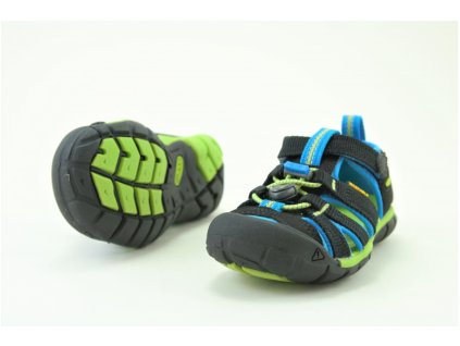 KEEN SEACAMP II CNX BLACK/BRILLE BLUE SANDÁLKY (Velikost 25)