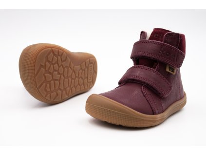 KOEL BERNARDO EMIL NAPA WOOL S MEMBRÁNOU - BORDO (Veľkosť 21, Vnútorná dĺžka  topánky v cm 13.5, Vnútorná šírka topánky v cm 6)