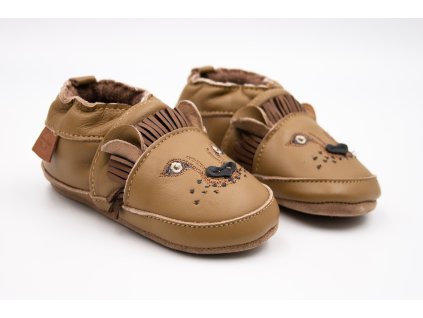 MIKK-LINE KOŽENÉ CAPAČKY 3D - DIJON (Veľkosť 17, Vnútorná dĺžka  topánky v cm 11.7, Vnútorná šírka topánky v cm 5.2)