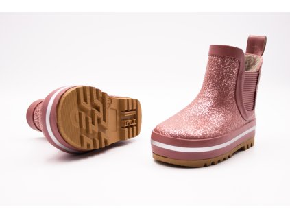 MIKK-LINE NÍZKE ZATEPLENÉ GUMÁKY - GLITTER BURLWOOD (Veľkosť 19, Vnútorná dĺžka  topánky v cm 12.4, Vnútorná šírka topánky v cm 5.9)