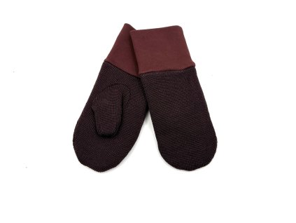 MIKK-LINE RUKAVICE PALČIAKY KNIT THINSULATE S VLNOU - HUCKLEBERRY (Veľkosť 0 - 2 roky)