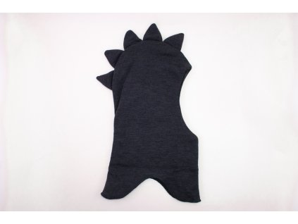 MIKK-LINE VLNENÁ KUKLA DINO DARK GREY MELANGE (Veľkosť 98/104)