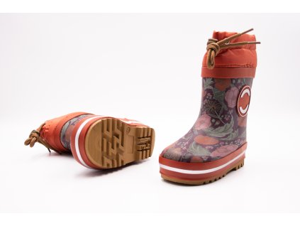 MIKK-LINE ZATEPLENÉ GUMÁKY - GINGER BREAD (Veľkosť 23, Vnútorná dĺžka  topánky v cm 15.3, Vnútorná šírka topánky v cm 6.5)