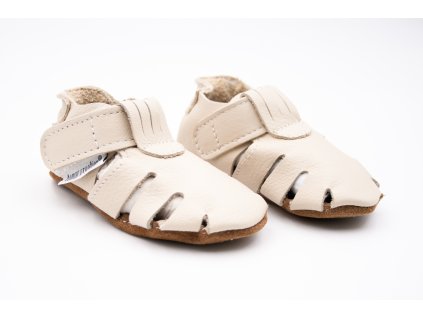 TOMAR CAPAČKY LETNÉ ZIPPY SUNNY - CREAM (Veľkosť 18, Vnútorná dĺžka  topánky v cm 11, Vnútorná šírka topánky v cm 5.8)