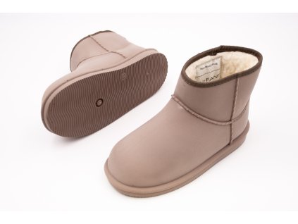 ZATEPLENÉ GUMÁKY ENFANT THERMO BOOTS BRUSHED ŠIRŠIE - PINE BARK (Veľkosť 30, Vnútorná dĺžka  topánky v cm 19.5, Vnútorná šírka topánky v cm 7.2)