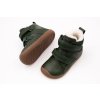 DETSKÉ BAREFOOT ZIMNÉ TOPÁNKY BUNDGAARD WILLIE STRAP TEX - BOTTLE GREEN (Veľkosť 22, Vnútorná dĺžka  topánky v cm 13.7, Vnútorná šírka topánky v cm 5.9)