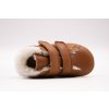 DETSKÉ BAREFOOT ZIMNÉ TOPÁNKY FRODDO PREWALKERS WINTER FURRY - COGNAC (Veľkosť 19, Vnútorná dĺžka  topánky v cm 12.2, Vnútorná šírka topánky v cm 5.6)