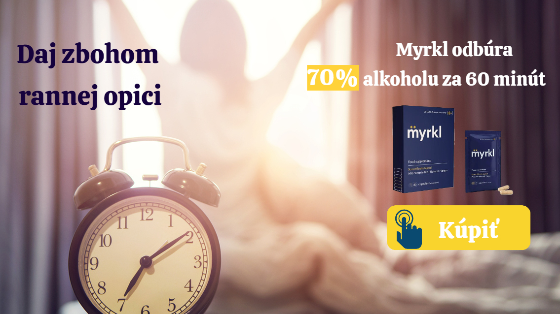 Myrkl odbúrava 70% alkoholu