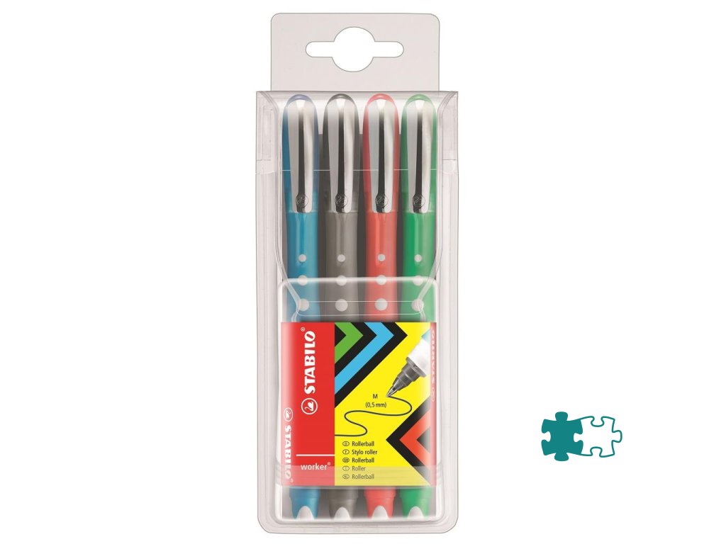 Sada rollerov STABILO worker colorful 4 ks