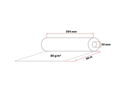 Plotrové role 594mm/90m/50mm 80g