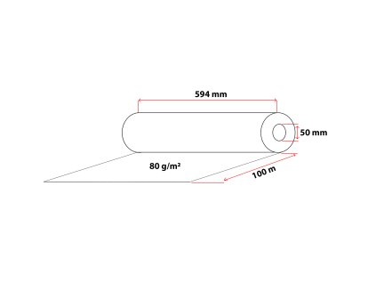 Plotrové role 594mm/100m/50mm 80g
