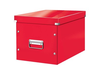 Štvorcová krabica Click & Store A4 červená