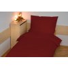Prodloužené povlečení bavlna UNI 140x220, 70x90cm  vínové (Výběr zapínaní zipový uzávěr)