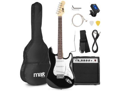 GigKit Set elektrické kytary se zesilovačem, černý