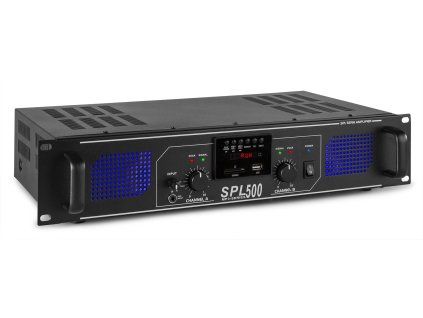 SPL 500MP3 Zesilovač Blue LED + EQ (černý)