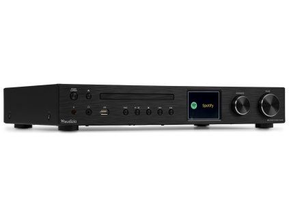 Bolzano Internet receiver with amplifier, DAB+ and CD player black