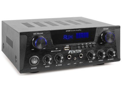 AV430B Karaoke zesilovač 2x 300W Černá