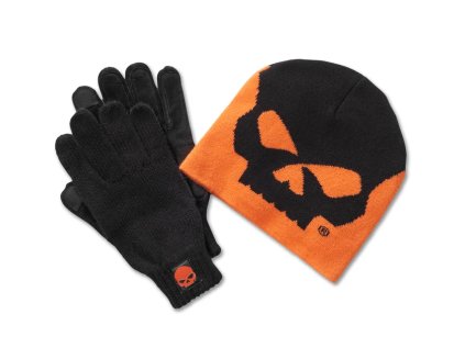 5162 sada cepice a rukavic willie g skull beanie and glove gift set