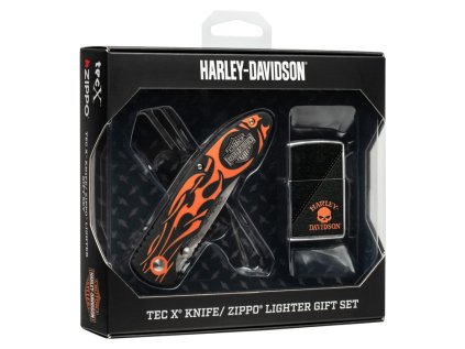 5219 sada noze tecx blk orange flame a zippo zapalovace