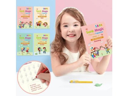 Pracovní sešity na učení psaní a kreslení – Sank Magic