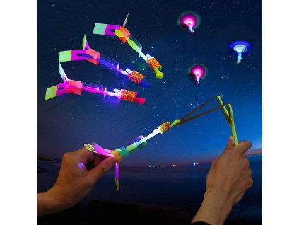 LED svítící vystřelovací helikoptéra - 10 ks