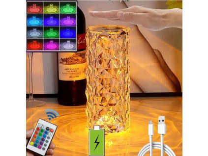 USB STOLNÍ LAMPA V IMITACI KŘIŠŤÁLU