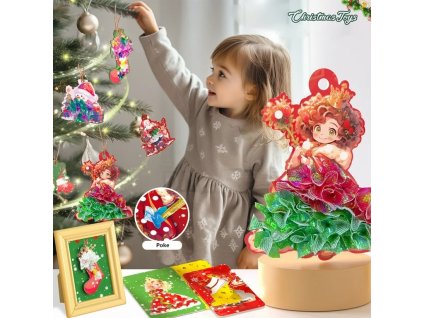 Kreativní látkové 3D puzzle - vánoční motiv