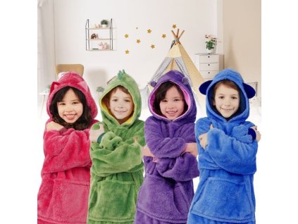 Dětské pončo, polštářek a plyšák Hoodie Pets 3v1