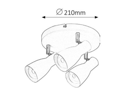 Rabalux Ebony 6028 - E27 3x MAX 20 - biela