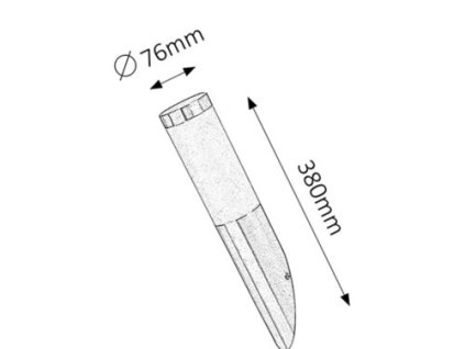Rabalux Inox torch 8261 - E27 1x MAX 25 - saténová chrómová