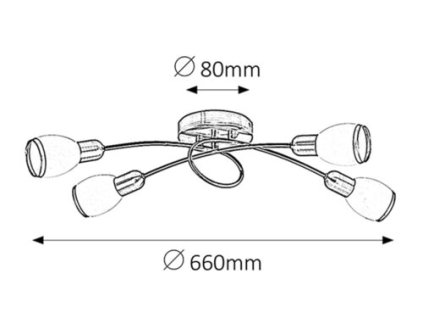 Rabalux Elite 5973 - E14 4x MAX 40 - bronzová