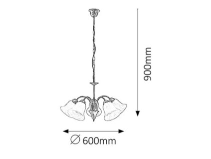 Rabalux Francesca 7375 - E14 5x MAX 40 - bronzová
