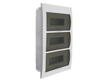 Kanlux DB312F 3X12P/FMD - Plastový rozvádzač - biela/sivá
