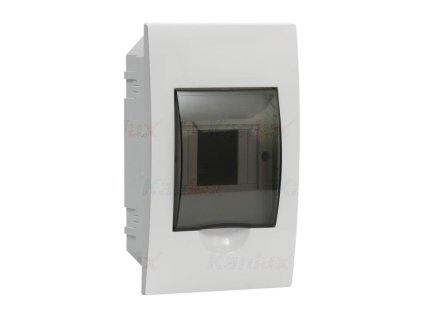 Kanlux DB104F 1X4P/FMD - Plastový rozvádzač - biela/sivá
