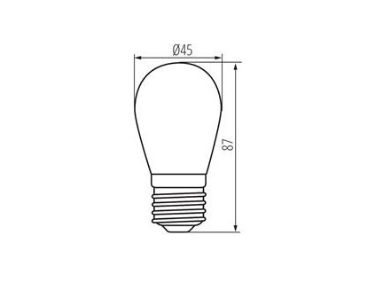 Kanlux ST45 LED 0,9W E27-GR Svetelný zdroj LED