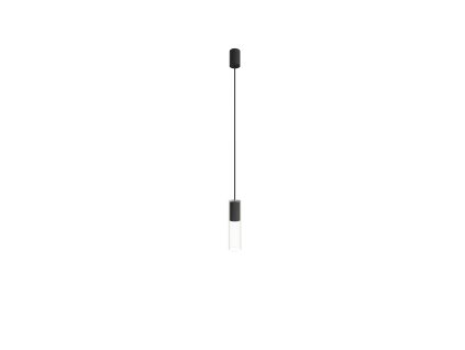Nowodvorski CYLINDER BLACK M 7865, h=130 cm - čierna,priehľadná