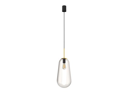 Nowodvorski PEAR L 8671, h=195 cm - priehľadná,mosadz,čierna