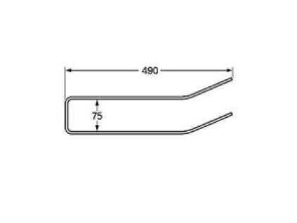 Federharke 75x490