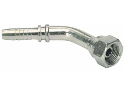 Pressnippel mit Innengewinde, 45 Grad und Dichtkopf 60 Grad 5/8" - 3/4"