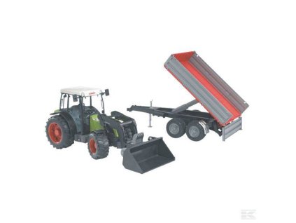 Claas Nectis 267 mit Frontlader und Anhänger