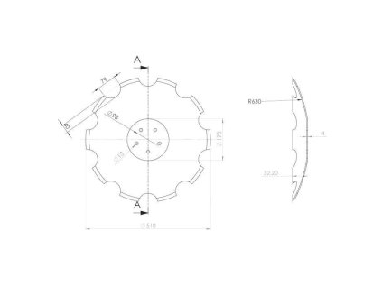 Verzahnte Scheibe Ø 510/4mm SKF 5x13mm