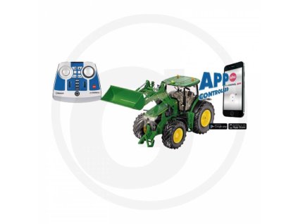 Siku John Deere 7310R mit Frontlader und Bluetooth-Fernbedienung und App-Steuerung