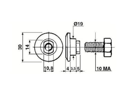 Messerbolzen Typ TAARUP, Orig.-Nr. 56403000