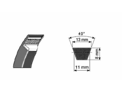 Keilriemen A96, 13x2438 Li, 13x2471 Lp