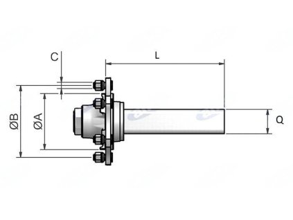 ungebremste Achse 1300 kg